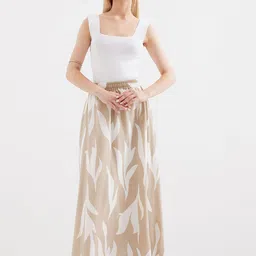 BIGDART Printed A-line Maxi Skirt image 2