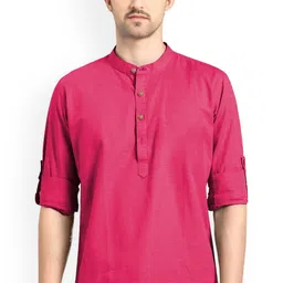 EdinWolf Men Solid Daily Cotton Straight Kurta-picture-18