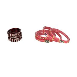Somil Combo Glass Bangles For Women | Traditional Bangles Set | Daily, Festive & Party, Combo Of 2 Set, Maroon, Gajri-image-67