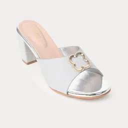 CORSICA Textured Block Sandals with Buckles image 4