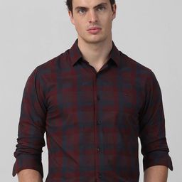 Mufti Men Slim Fit Opaque Checked Casual Shirt-image-59