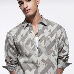 HIGHLANDER Men Comfort Opaque Printed Casual Shirt-image-37