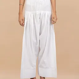 HOUSE OF KARI Women Regular Fit Mid-Rise Pleated Farsi Cotton Trousers-picture-10
