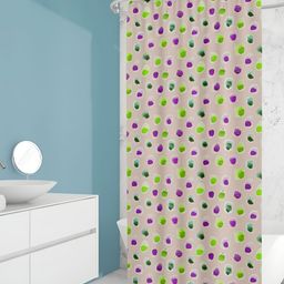 ArtzFolio Pink & Green Printed Water Proof Shower Curtain-image-94
