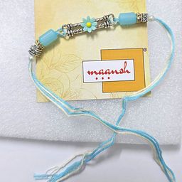 Maansh Artificial Beaded Thread Rakhi With Roli Chawal-image-15