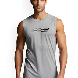 3Colors Printed Gym Innerwear Vests VEST-CCUT-THRUST MULTILINE-GREY-image-83