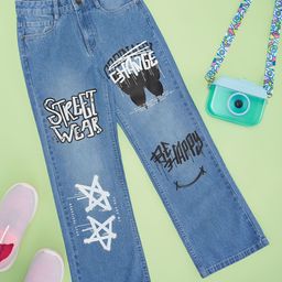 Pantaloons Junior Girls Flared Highly Distressed Jeans-picture-53
