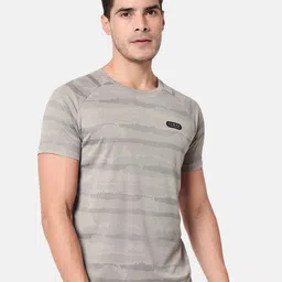 OLWEN Men Striped Anti Odour Casual T-shirt-image-98