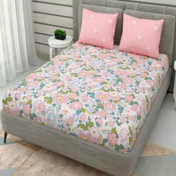 SHIRIN CREATION Unisex Pink Bedsheets-picture-8