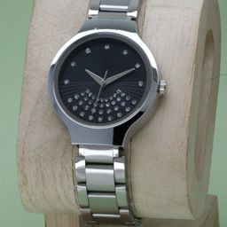 VIRAKTI Women Stainless Steel Bracelet Style Straps Analogue Watch H-24-BLACK-image-85