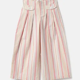 United Colors of Benetton Girls Striped Pleated Culottes Trousers-image-55
