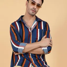 Kotty Men Relaxed Spread Collar Graphic Printed Casual Shirt-image-18
