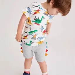 INCLUD Boys Printed Round Neck T-Shirt With Shorts-picture-12