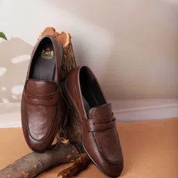 ID Men Leather Formal Slip On Shoes-image-34