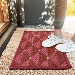 BIANCA Maroon & Red Printed Anti-SkidDoormats-picture-22