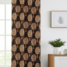 Lunar Days Brown Room Darkening Door Curtain-image-21
