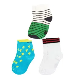 BAESD Infants Pack Of 3 Patterned Ankle-Length Socks-40