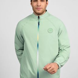 Skechers Men Mock Collar Solid Casual Bomber Jacket-picture-18
