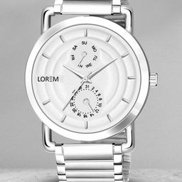 LOREM Men 3D Embossed Stainless Steel Analog Watch LR121-58