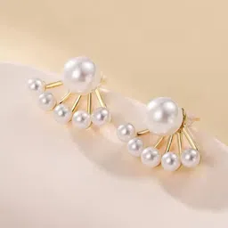 Estailo fashion Pearls Beaded Spherical Shaped Studs-picture-34