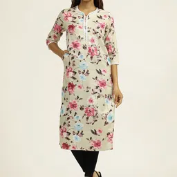Jaipur Kurti Floral Printed Straight Kurta-56