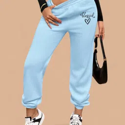 SAAHASAM Women Printed Relaxed Loose Fit Joggers Trousers-picture-14