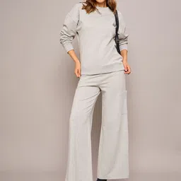 SASSAFRAS BASICS Round Neck Oversized Sweatshirt With Trousers-image-10