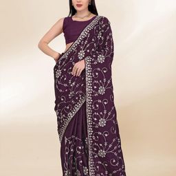VAIRAGEE Embellished Embroidered Saree-image-27