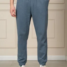 The Pant Project Men Norse Blue Melange Tapered Fit Joggers-picture-40