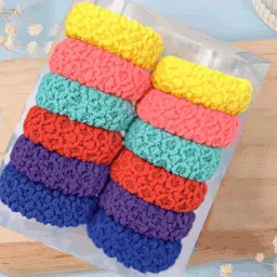 DN Creation Set of 12 Assorted Scrunchies Rubber Bands-81