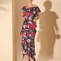 Antheaa Floral Print Maxi Midi Dress-image-35