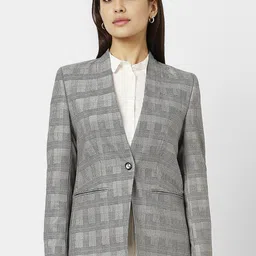 Van Heusen Woman Checked Single Breasted Blazer-17