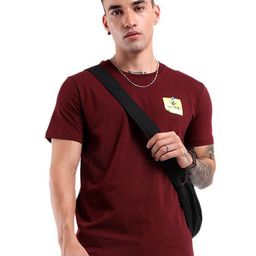 WROGN Men Solid Round Neck Cotton Slim Fit T-Shirt-image-36