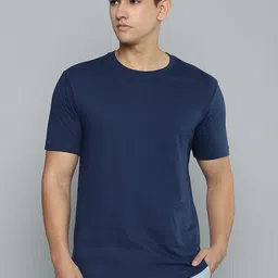 R.Code by The Roadster Life Co. Men Round Neck Solid Short Sleeve Regular Fit Tshirt-image-58