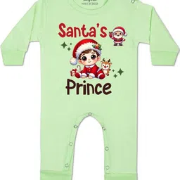Arvesa Kids-Unisex Green Cotton Rompers-picture-18
