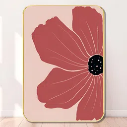 Myntra Elegant Homes Pink & Black Flower Wooden Wall Art-picture-44