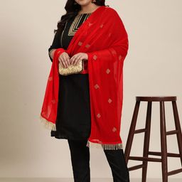 Varanga Geometric Embroidered Dupatta-picture-23