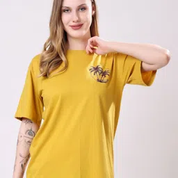 London Hills Women Printed Drop-Shoulder Sleeves T-shirt-picture-19