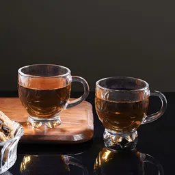 Aura Transparent Textured Glass Transparent Cups Set of Cups and Mugs-38