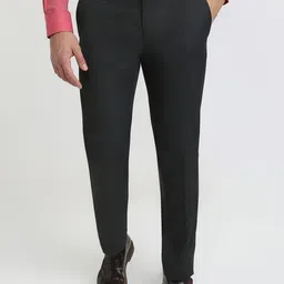 Raymond Men Contemporary Fit Flat Front Formal Trousers-image-65