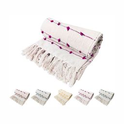 Fashion Throw Pink & Beige Ethnic Motifs Mild Winter 210 GSM Double Bed Blanket-image-33