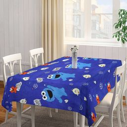 Arrabi Blue & White Cartoon Printed 8-Seater Table Cover-26