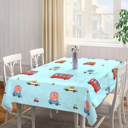 Arrabi Blue & Red Cartoon Printed 8-Seater Table Cover-30