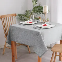 CASA-NEST Grey Jute 4 Seater Table Cover-image-26