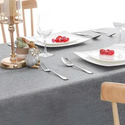 CASA-NEST Grey Jute 6 Seater Table Cover-image-25