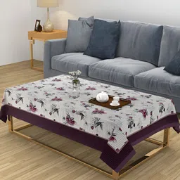 ZESTURE Purple Floral 6-Seater Table Cover-image-15