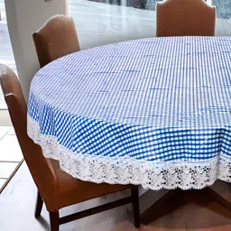 Stylista Blue 6 Pieces Striped Waterproof Table Cover-image-15