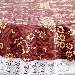 Stylista Brown & Beige Floral Waterproof Oval 2 Seater Table Cover-image-67