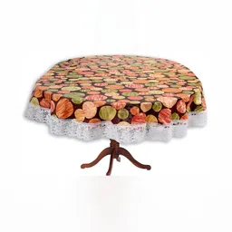 Stylista Brown & Green Printed Waterproof Table Cover-20