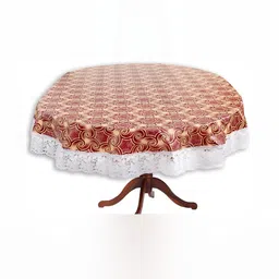 Stylista Brown & Beige Abstract Waterproof Oval 4 Seater Table Cover-29